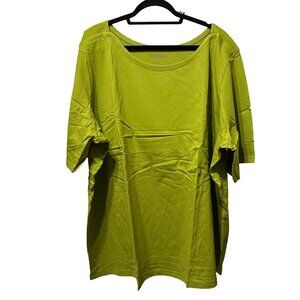 Roman’s size 4X 34/36 avocado green cotton new in package tunic top